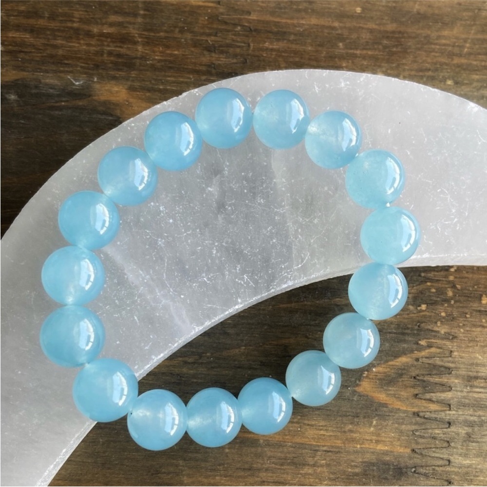 CHUNKY BIG AQUAMARINE STONES BRACELET